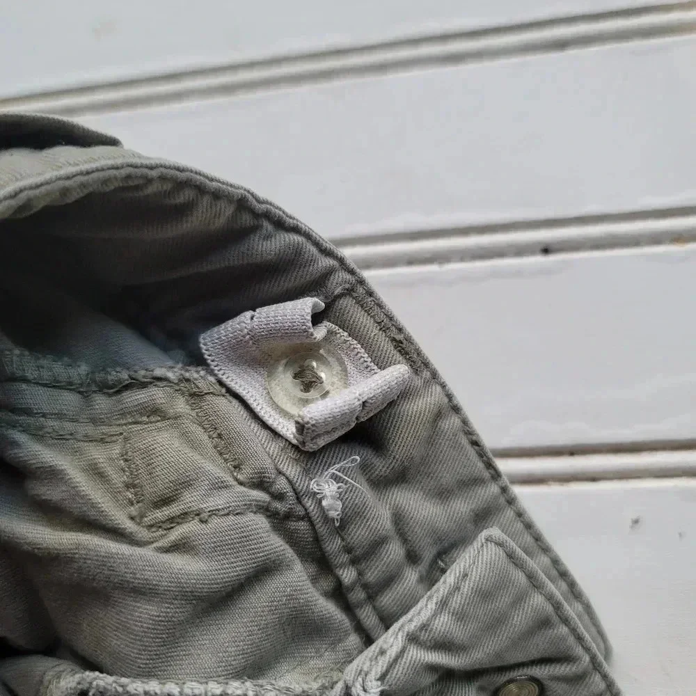 Girl 8 Old Navy Sage Green Cargo Pocket Adj. Waist Rolled Cuff Summer Shorts